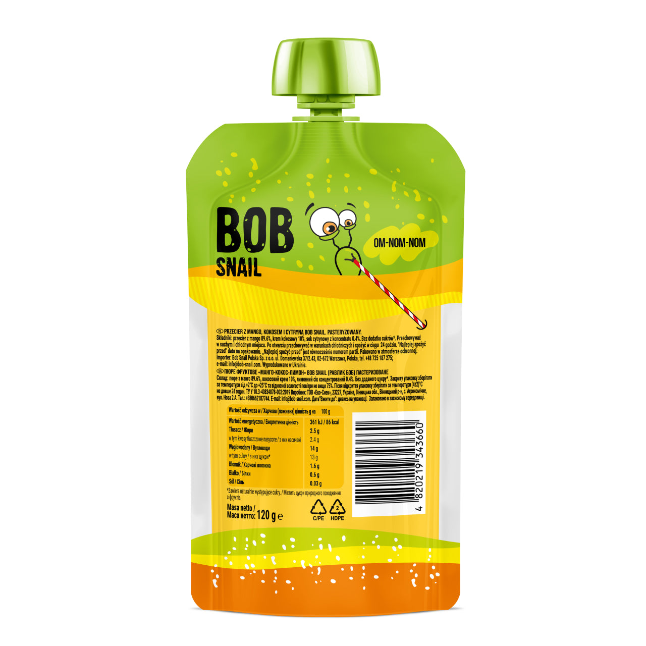 Bob Snail Smoothie Mango-Kokos 10x120g