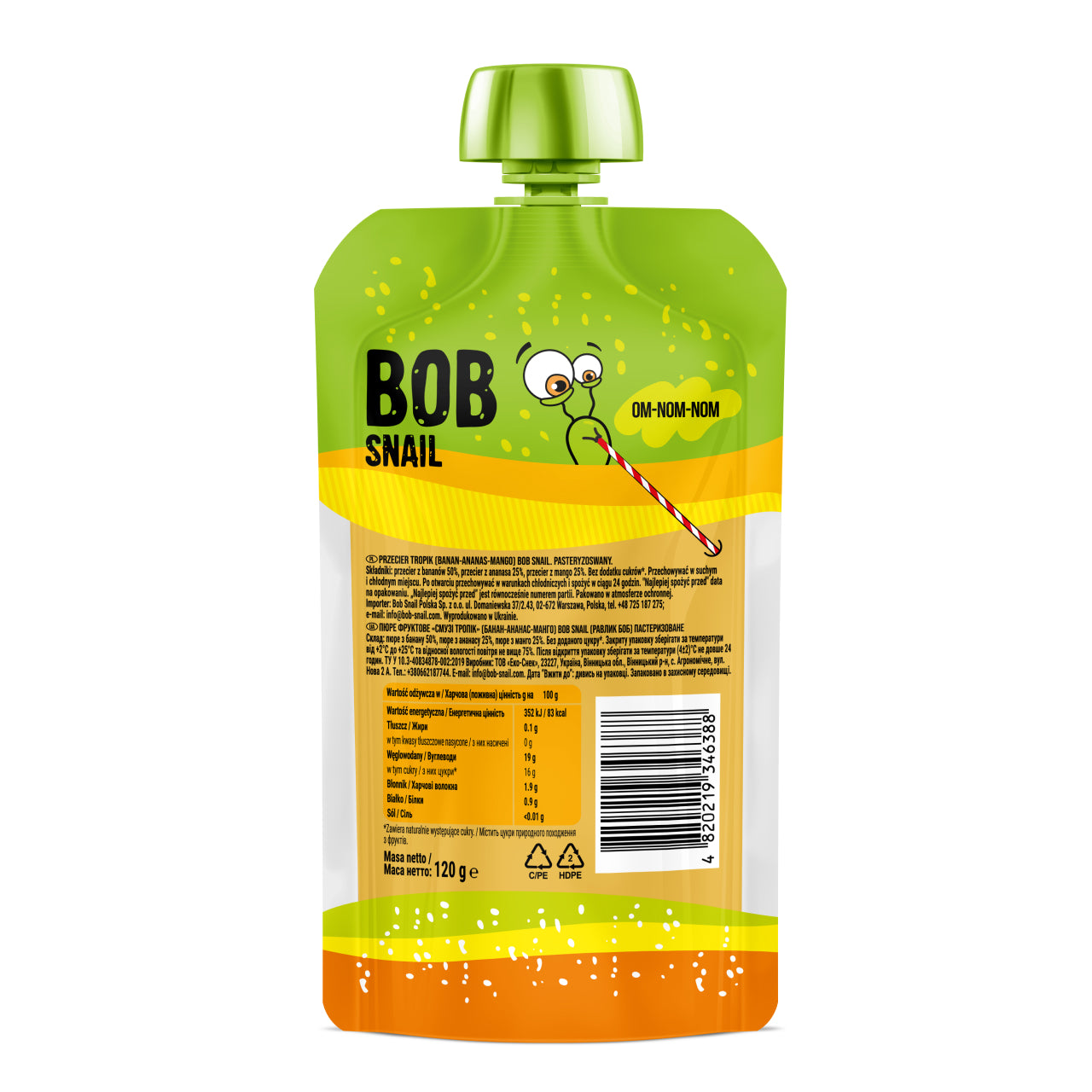 Bob Snail Smoothie Banane-Ananas-Mango 10x120g