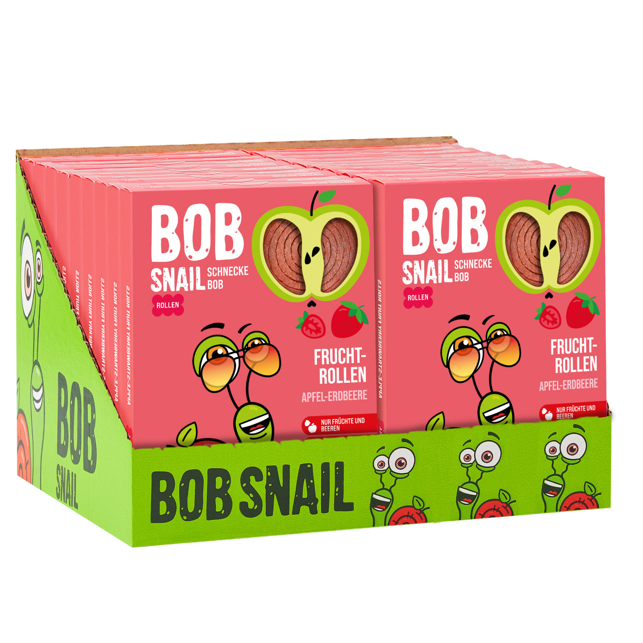 Bob Snail Fruchtrollen Apfel-Erdbeere 20x60g