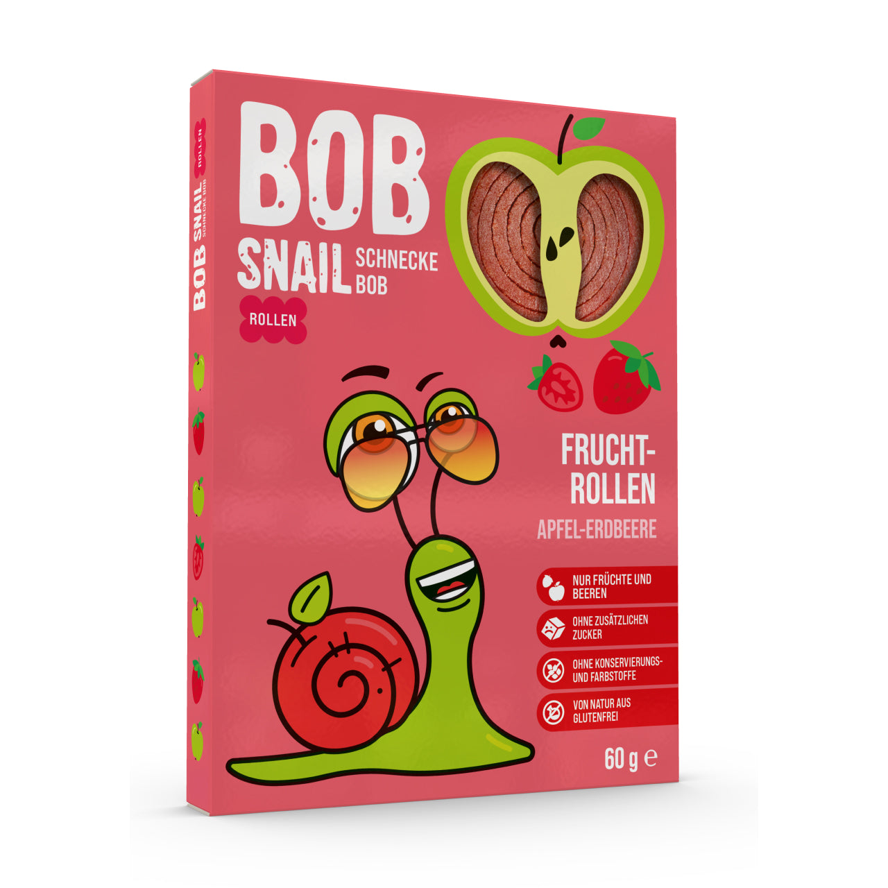 Bob Snail Fruchtrollen Apfel-Erdbeere 20x60g