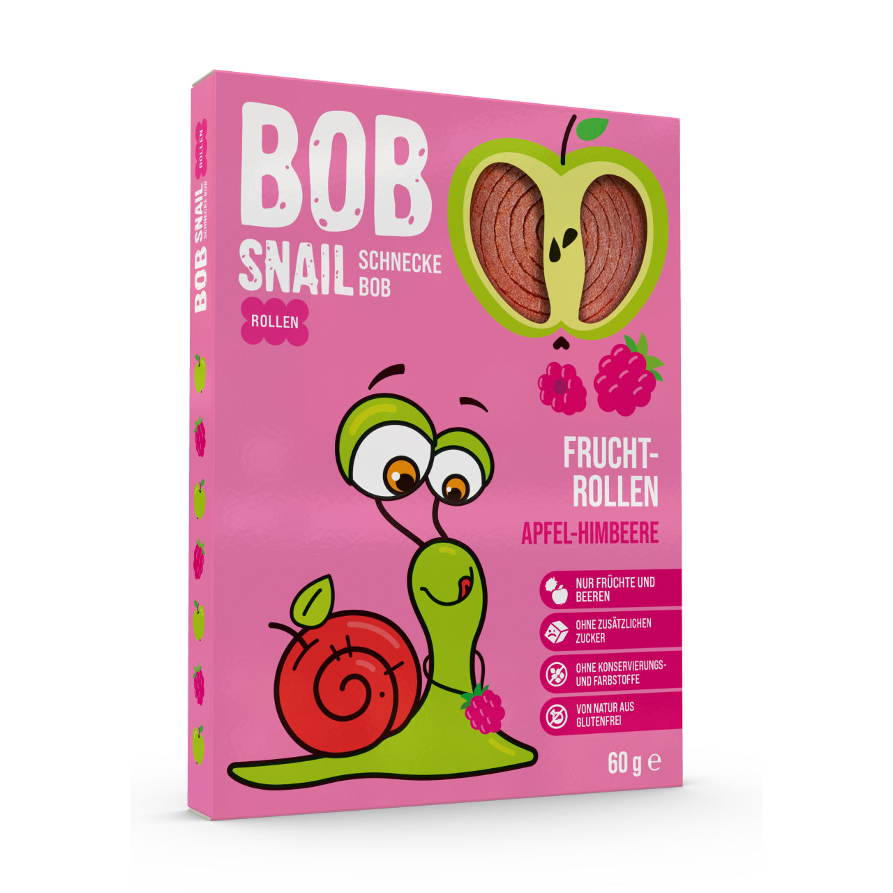 Bob Snail Fruchtrollen Apfel-Himbeere 20x60g