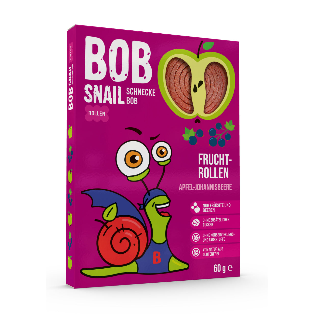 Bob Snail Fruchtrollen Apfel-Johannisbeere 20x60g