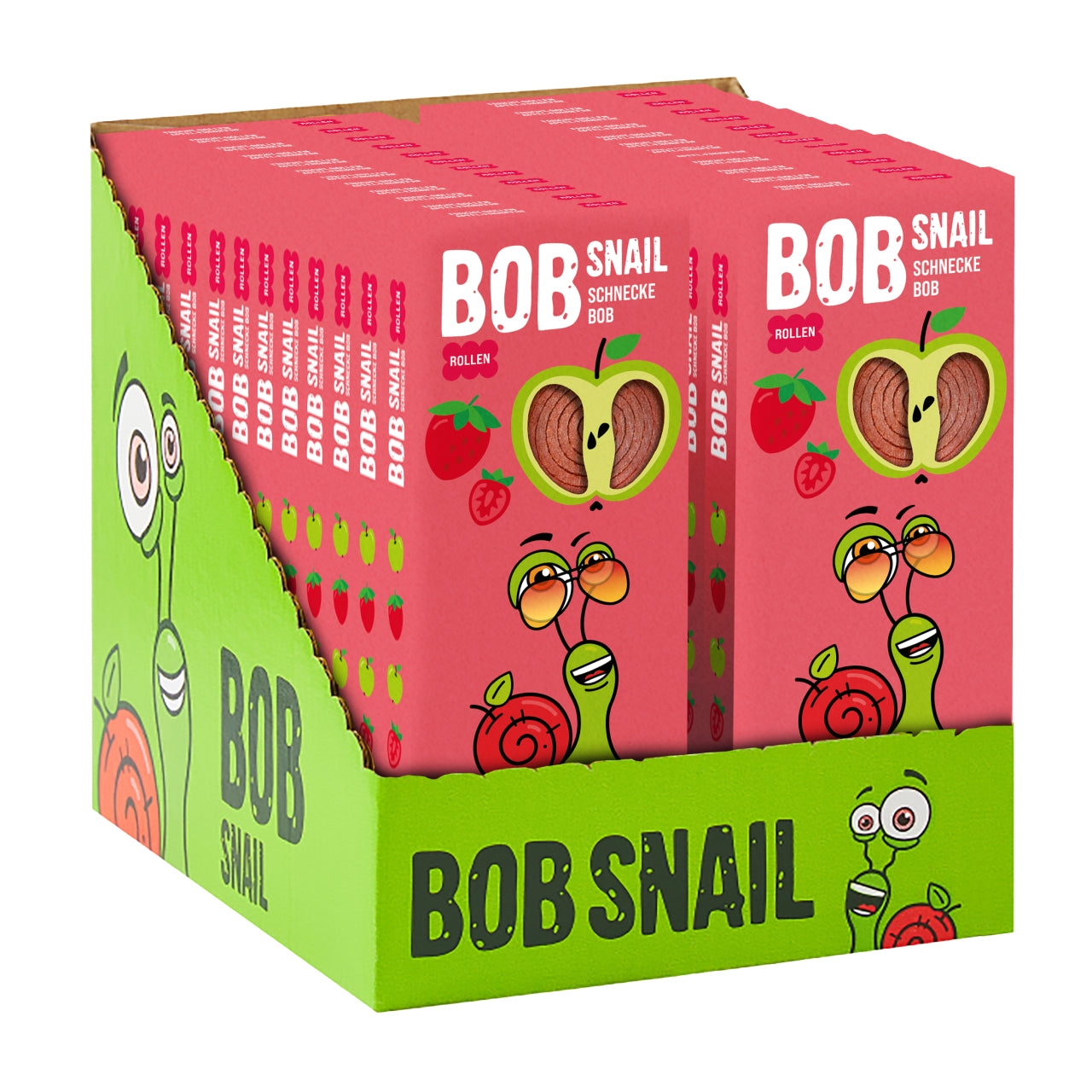 Bob Snail Fruchtrollen Apfel-Erdbeere 24x30g