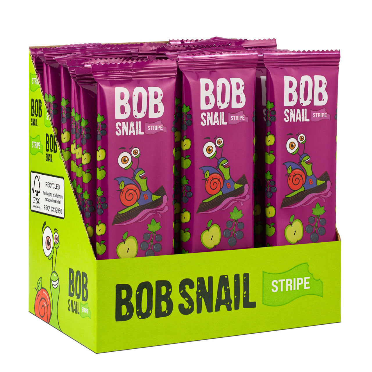 Bob Snail Fruchtstreifen Apfel-Johannisbeere 30x14g