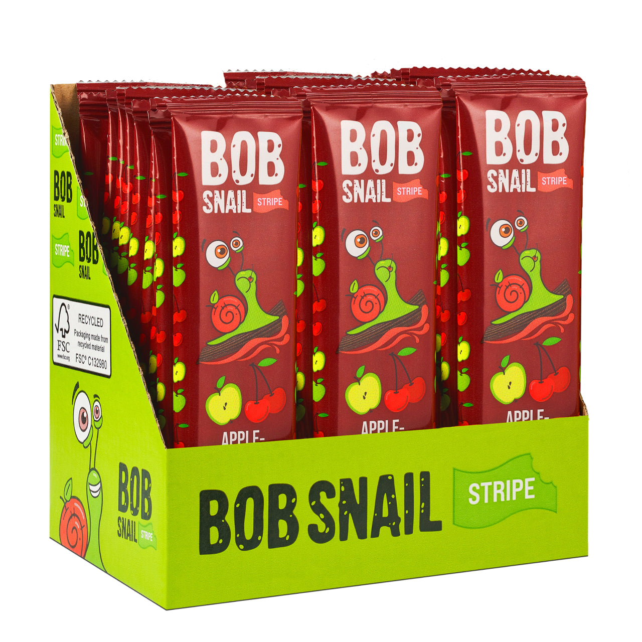 Bob Snail Fruchtstreifen Apfel-Kirsche 30x14g