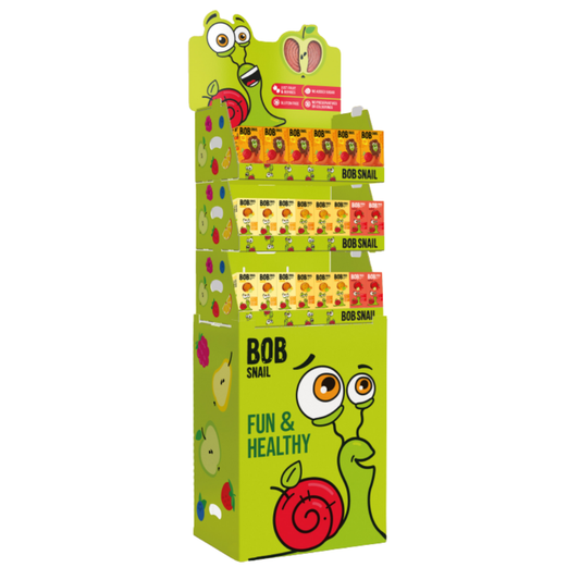 Bob Snail Display 5 - Fruchtgummi 27g + Eat&Play 20g