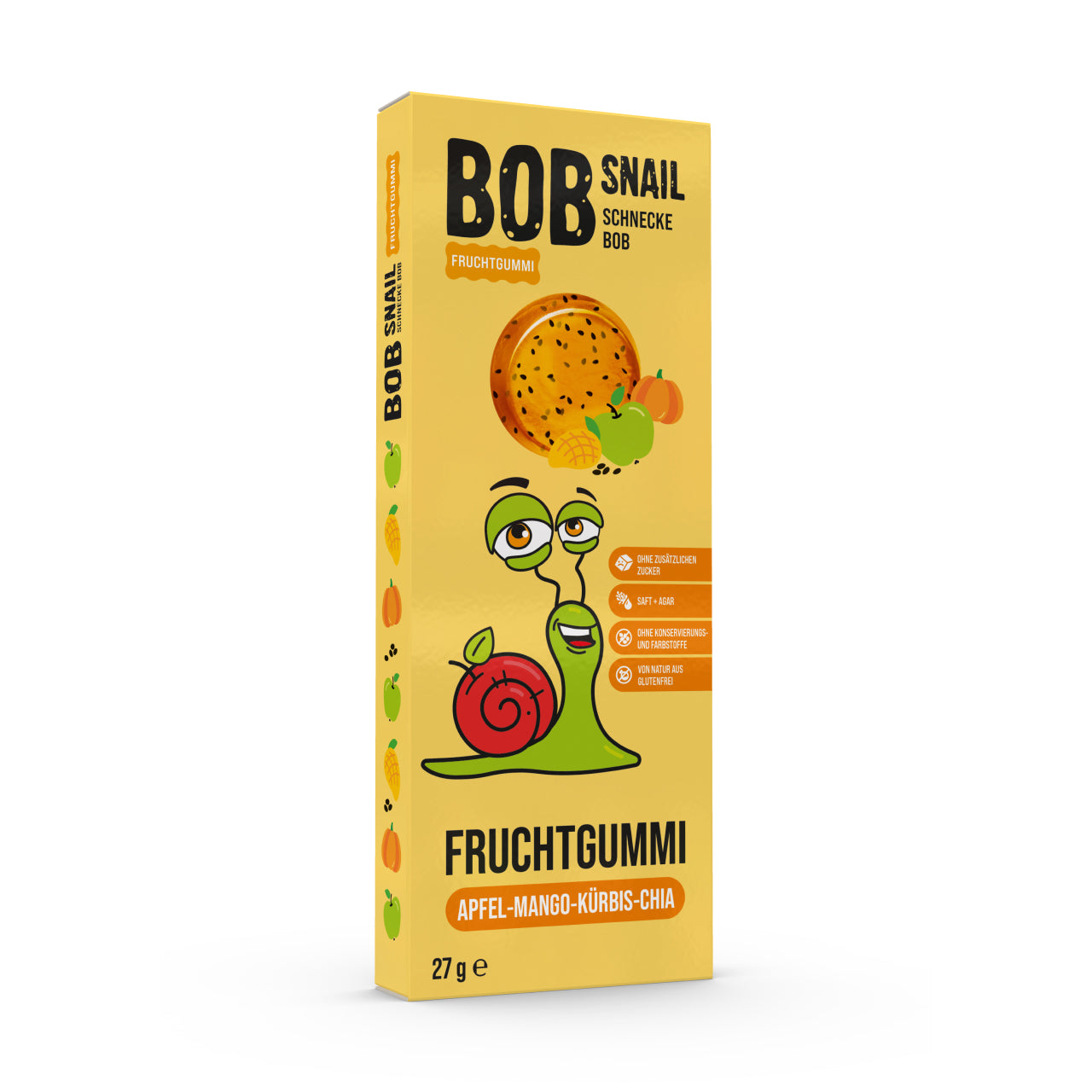 Bob Snail Fruchtgummi Apfel-Mango-Kürbis-Chia 24x27g