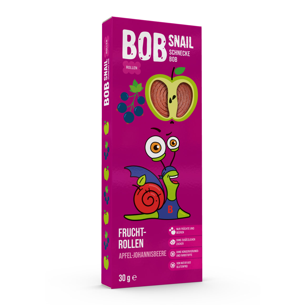 Bob Snail Fruchtrollen Apfel-Johannisbeere 24x30g