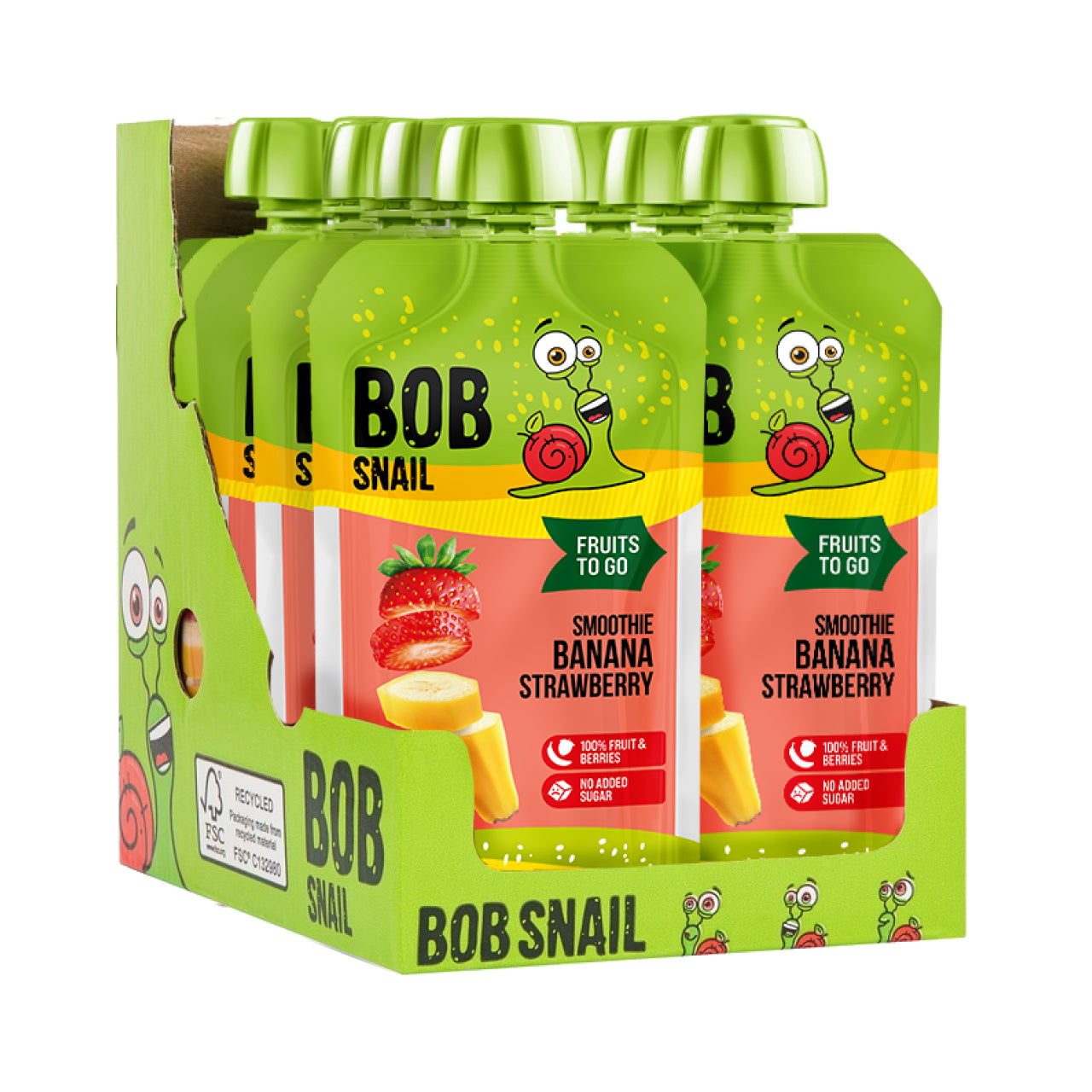 Bob Snail Smoothie Banane-Erdbeere 10x120g