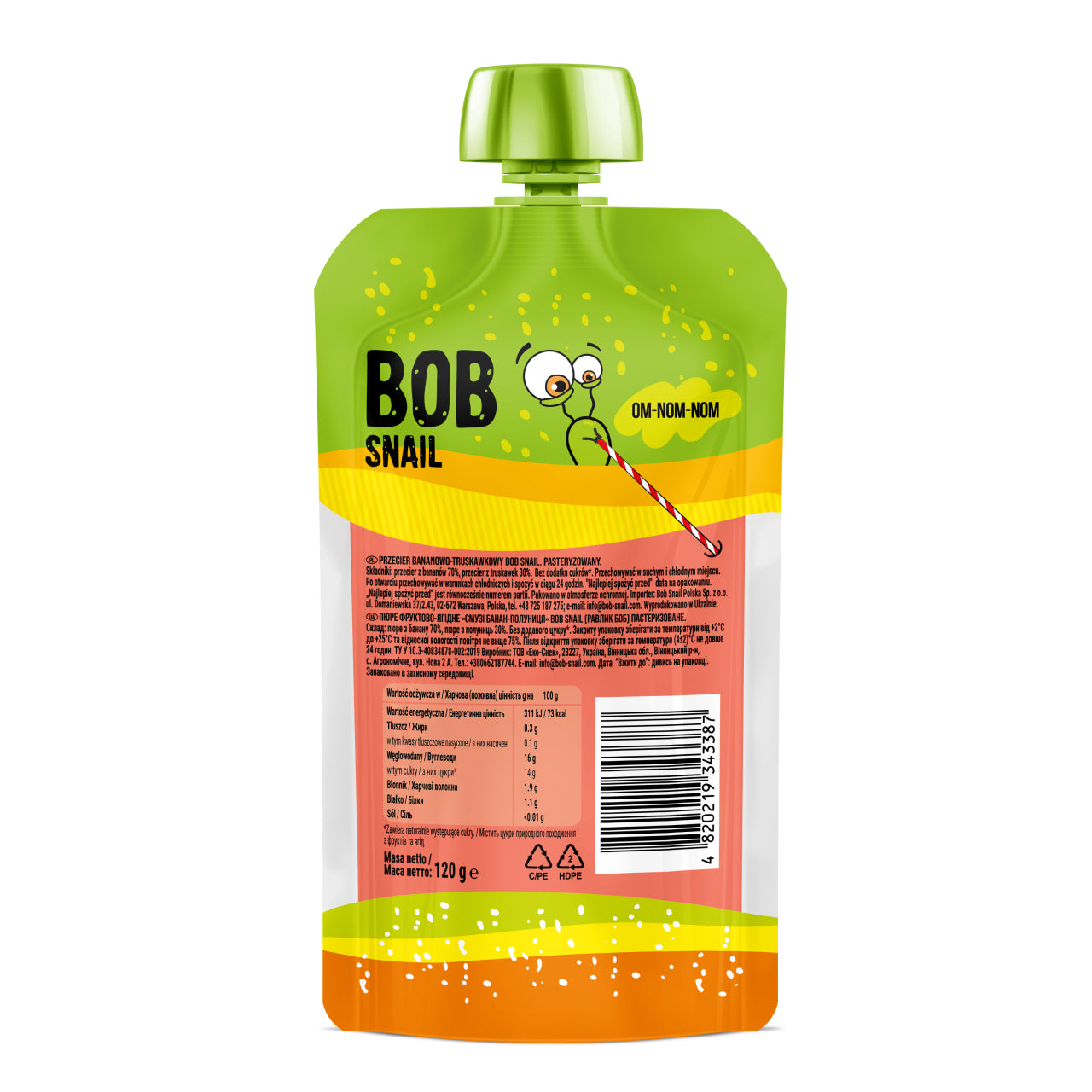 Bob Snail Smoothie Banane-Erdbeere 10x120g